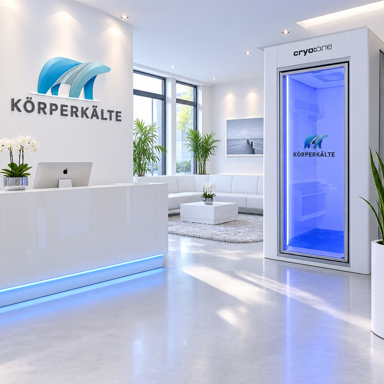 Innenansicht von Körperkälte Köln mit Kältekammer