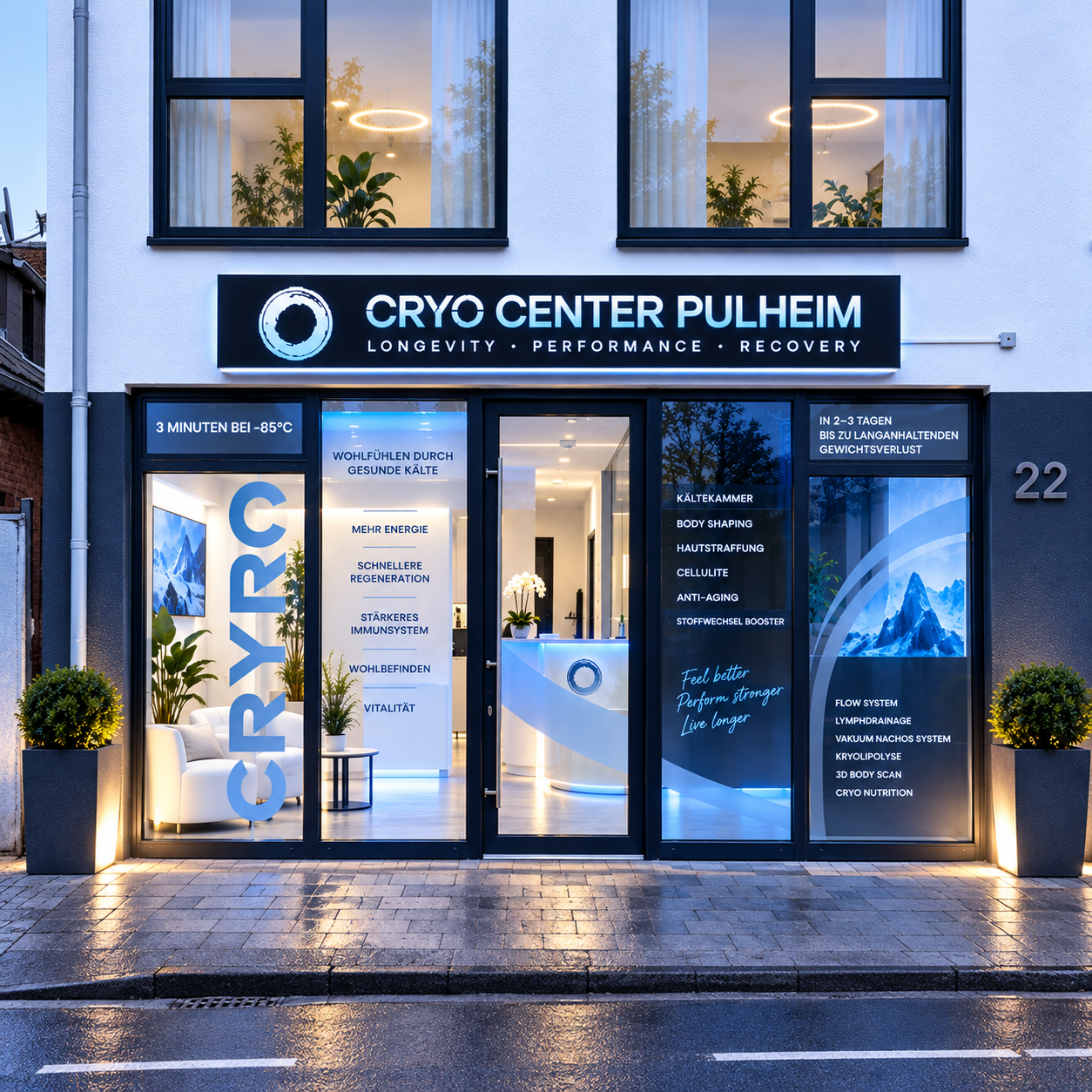 Außenansicht des Cryo Center Pulheim